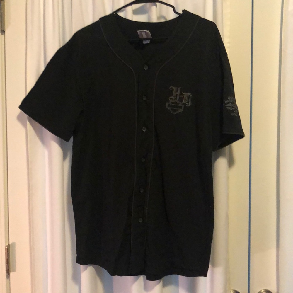 Harley Davis button up T-shirt